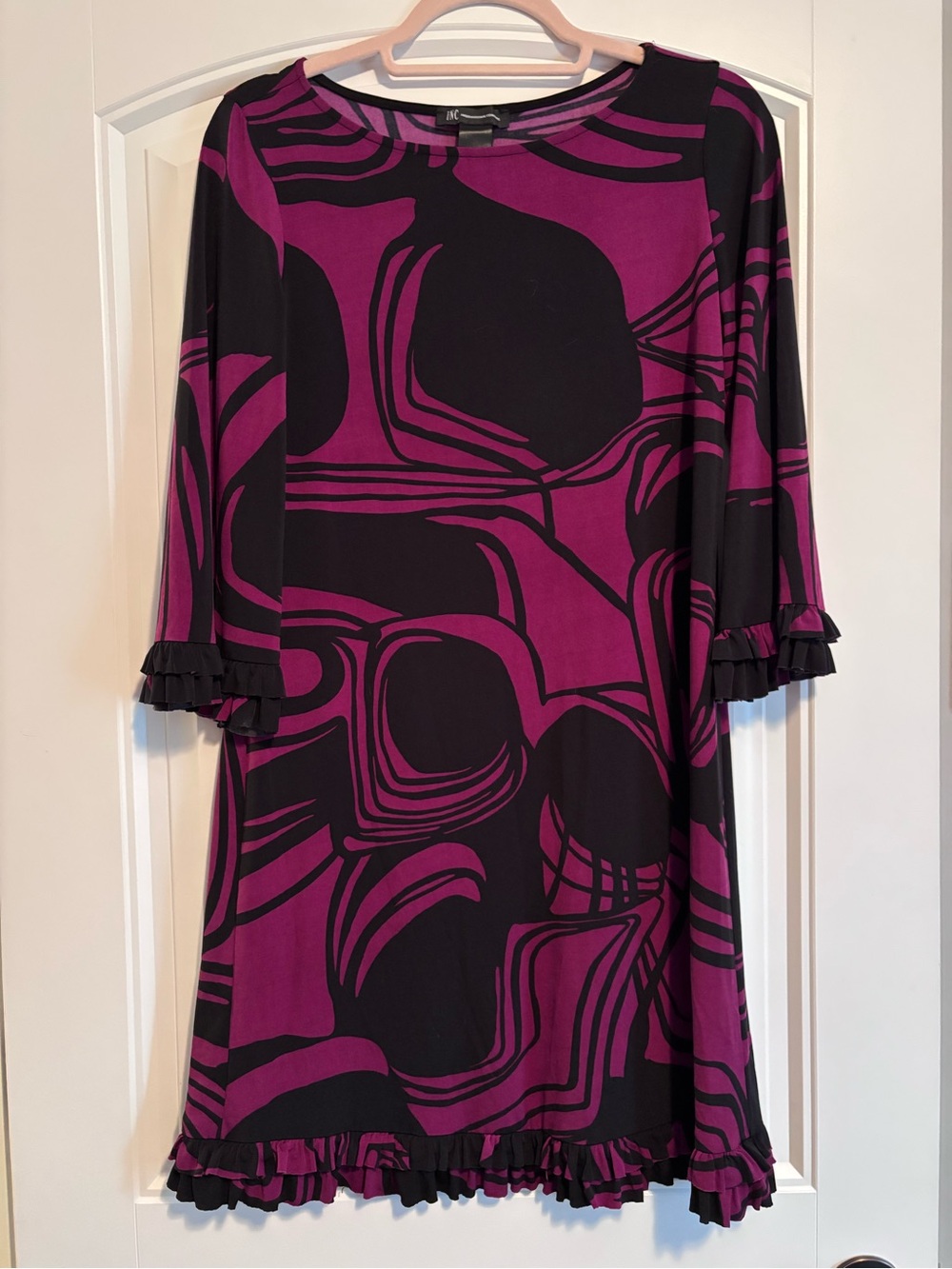 INC - International Concepts Purple/Magenta and Black Dress